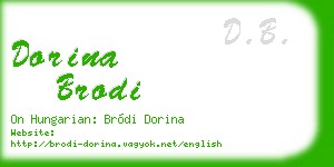 dorina brodi business card