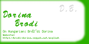 dorina brodi business card